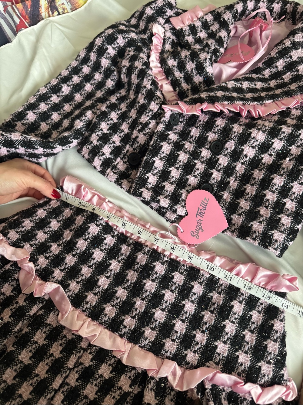 Tweed blazer and skirt set - Picture 3 of 10